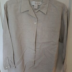 Allison Taylor Tan Relaxed Button Down Shirt